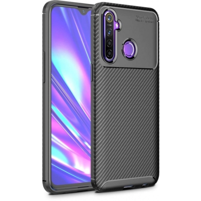 Xiaomi Redmi Note 8T Kılıf Silikon Parmak İzi Bırakmayan Karbon Soft Negro Kapak - Siyah