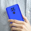 Xiaomi Redmi Note 9 Kılıf 3 Parçalı 360 Tam Korumalı Rubber AYS Kapak - Mavi