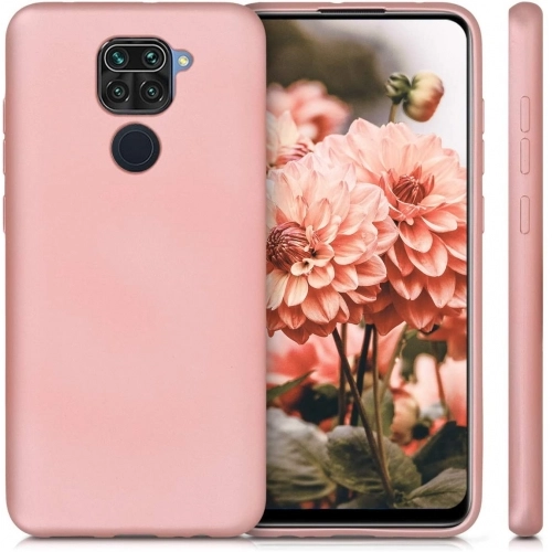 Xiaomi Redmi Note 9 Kılıf İnce Soft Mat Renkli Esnek Silikon Kapak - Gold