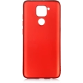 Xiaomi Redmi Note 9 Kılıf İnce Soft Mat Renkli Esnek Silikon Kapak - Kırmızı