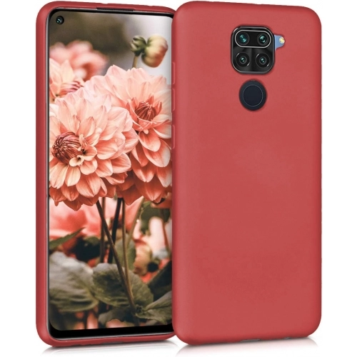 Xiaomi Redmi Note 9 Kılıf İnce Soft Mat Renkli Esnek Silikon Kapak - Kırmızı