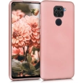 Xiaomi Redmi Note 9 Kılıf İnce Soft Mat Renkli Esnek Silikon Kapak - Rose Gold