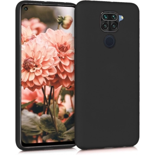Xiaomi Redmi Note 9 Kılıf İnce Soft Mat Renkli Esnek Silikon Kapak - Siyah