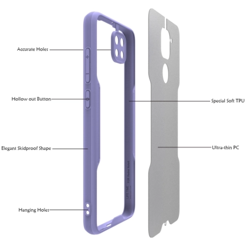 Xiaomi Redmi Note 9 Kılıf Renkli Silikon Kamera Lens Korumalı Şeffaf Parfe Kapak - Siyah