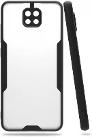 Xiaomi Redmi Note 9 Kılıf Kamera Lens Korumalı Arkası Şeffaf Silikon Kapak - Siyah