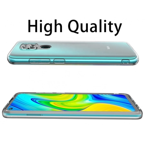 Xiaomi Redmi Note 9 Kılıf Kamera Korumalı Esnek Silikon Kapak - Şeffaf
