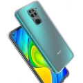 Xiaomi Redmi Note 9 Kılıf Kamera Korumalı Esnek Silikon Kapak - Şeffaf