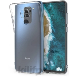 Xiaomi Redmi Note 9 Kılıf Kamera Korumalı Esnek Silikon Kapak - Şeffaf