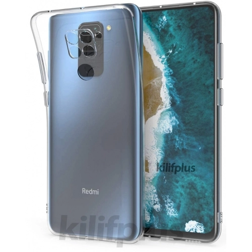 Xiaomi Redmi Note 9 Kılıf Kamera Korumalı Esnek Silikon Kapak - Şeffaf