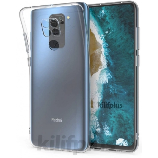 Xiaomi Redmi Note 9 Kılıf Kamera Korumalı Esnek Silikon Kapak - Şeffaf