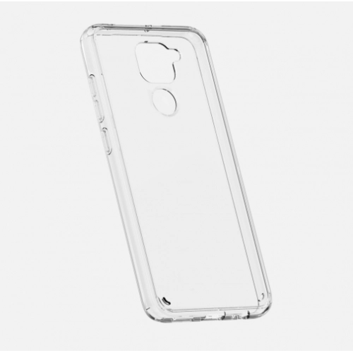 Xiaomi Redmi Note 9 Kılıf Korumalı Kenarları Silikon Arkası Sert Coss Kapak - Şeffaf