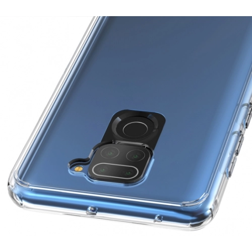 Xiaomi Redmi Note 9 Kılıf Korumalı Kenarları Silikon Arkası Sert Coss Kapak - Şeffaf