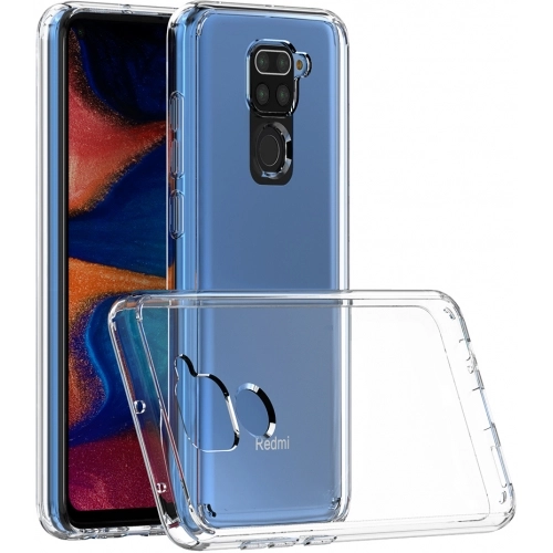 Xiaomi Redmi Note 9 Kılıf Korumalı Kenarları Silikon Arkası Sert Coss Kapak - Şeffaf