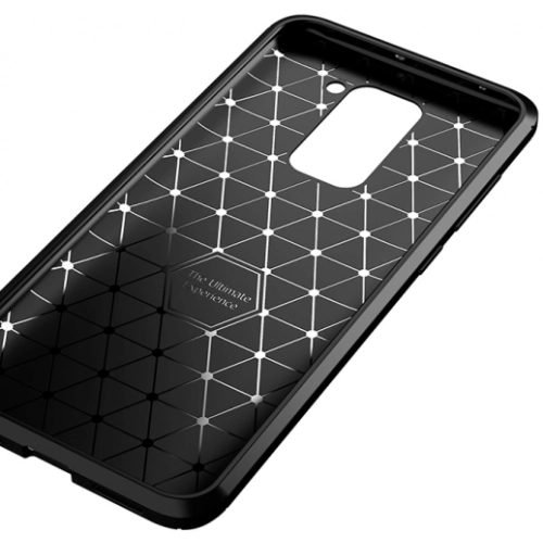 Xiaomi Redmi Note 9 Kılıf Silikon Parmak İzi Bırakmayan Karbon Soft Negro Kapak - Siyah