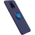 Xiaomi Redmi Note 9 Pro Kılıf Renkli Silikon Yüzüklü Standlı Auto Focus Ravel Kapak - Mavi