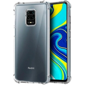 Xiaomi Redmi Note 9 Pro Kılıf Silikon Köşe Korumalı Airbag Darbe Emici Kapak - Şeffaf