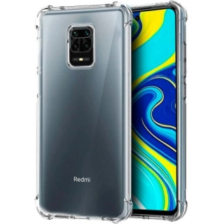 Xiaomi Redmi Note 9 Pro Kılıf Silikon Köşe Korumalı Airbag Darbe Emici Kapak - Şeffaf