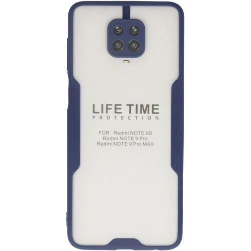 Xiaomi Redmi Note 9 Pro Kılıf Renkli Silikon Kamera Lens Korumalı Şeffaf Parfe Kapak - Lacivert