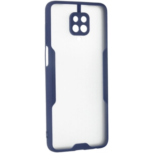 Xiaomi Redmi Note 9 Pro Kılıf Renkli Silikon Kamera Lens Korumalı Şeffaf Parfe Kapak - Lacivert