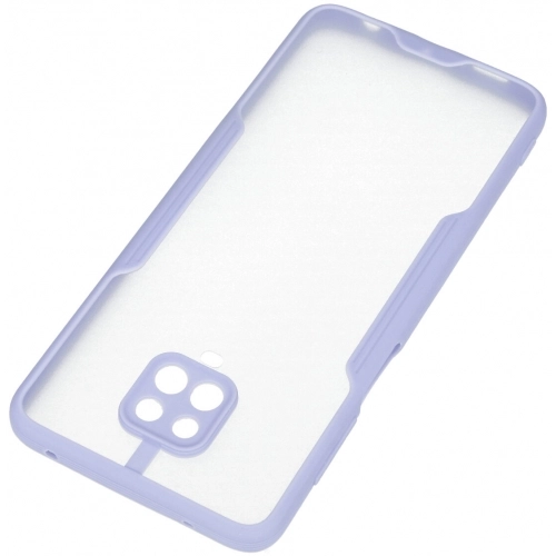 Xiaomi Redmi Note 9 Pro Kılıf Renkli Silikon Kamera Lens Korumalı Şeffaf Parfe Kapak - Lila