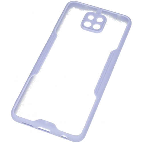 Xiaomi Redmi Note 9 Pro Kılıf Renkli Silikon Kamera Lens Korumalı Şeffaf Parfe Kapak - Lila