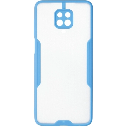 Xiaomi Redmi Note 9 Pro Kılıf Renkli Silikon Kamera Lens Korumalı Şeffaf Parfe Kapak - Mavi