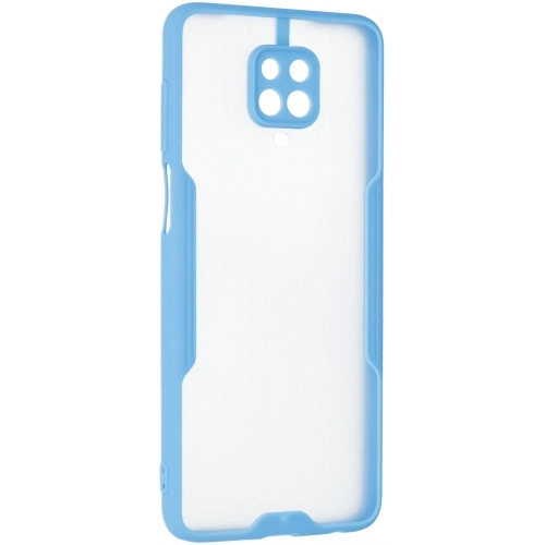 Xiaomi Redmi Note 9 Pro Kılıf Renkli Silikon Kamera Lens Korumalı Şeffaf Parfe Kapak - Mavi