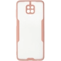 Xiaomi Redmi Note 9 Pro Kılıf Renkli Silikon Kamera Lens Korumalı Şeffaf Parfe Kapak - Pembe