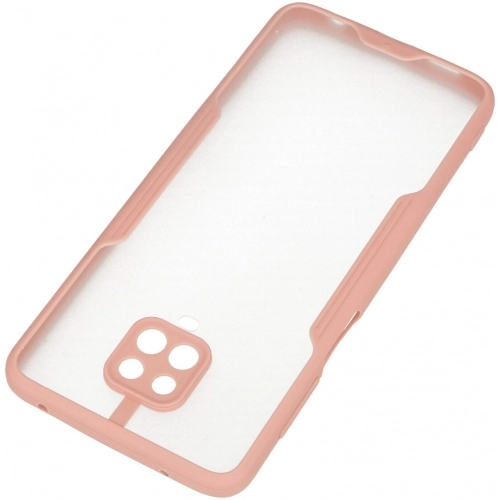 Xiaomi Redmi Note 9 Pro Kılıf Renkli Silikon Kamera Lens Korumalı Şeffaf Parfe Kapak - Pembe