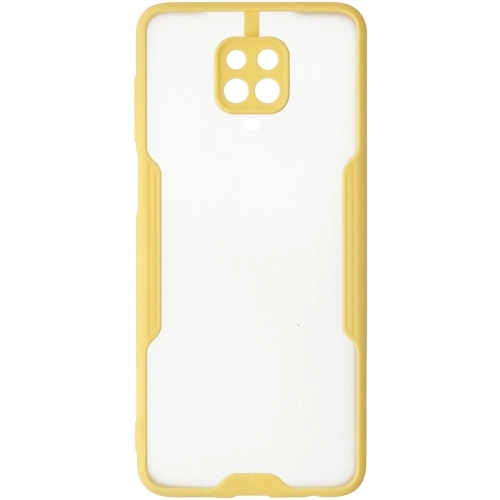 Xiaomi Redmi Note 9 Pro Kılıf Renkli Silikon Kamera Lens Korumalı Şeffaf Parfe Kapak - Sarı