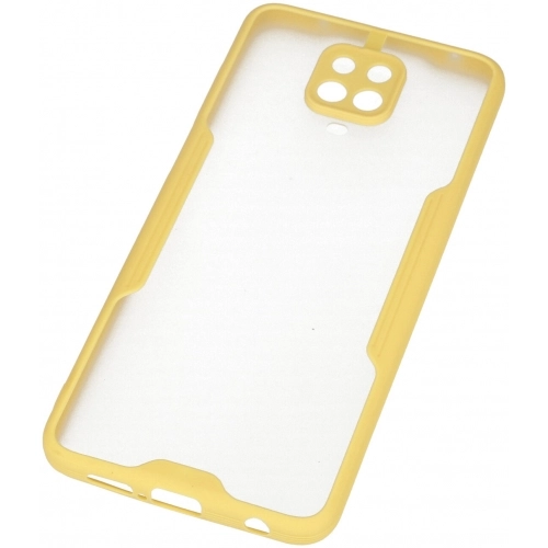 Xiaomi Redmi Note 9 Pro Kılıf Renkli Silikon Kamera Lens Korumalı Şeffaf Parfe Kapak - Sarı