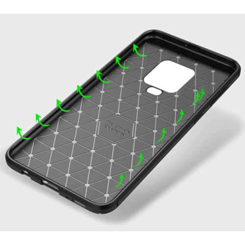 Xiaomi Redmi Note 9 Pro Kılıf Silikon Parmak İzi Bırakmayan Karbon Soft Negro Kapak - Siyah