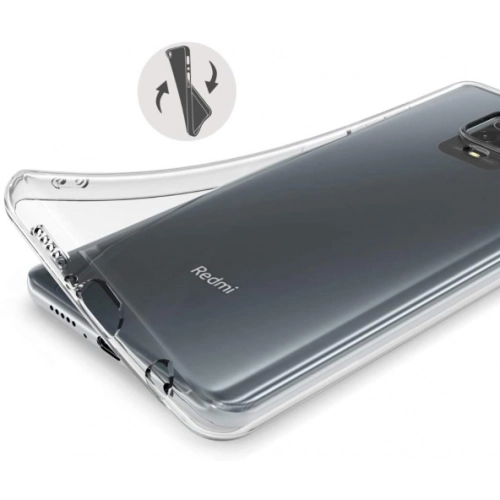 Xiaomi Redmi Note 9 Pro Kılıf Kamera Korumalı Esnek Silikon Kapak - Şeffaf