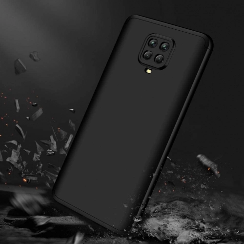 Xiaomi Redmi Note 9s Kılıf 3 Parçalı 360 Tam Korumalı Rubber AYS Kapak - Siyah