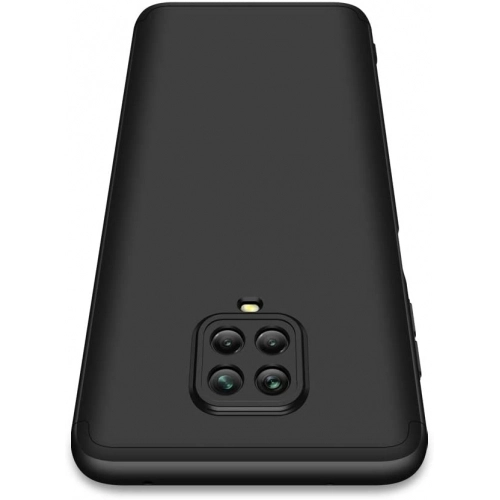 Xiaomi Redmi Note 9s Kılıf 3 Parçalı 360 Tam Korumalı Rubber AYS Kapak - Siyah