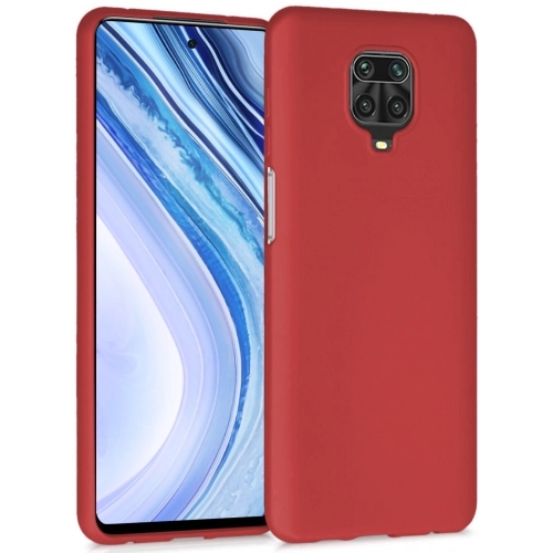Xiaomi Redmi Note 9s Kılıf İnce Soft Mat Renkli Esnek Silikon Kapak - Kırmızı