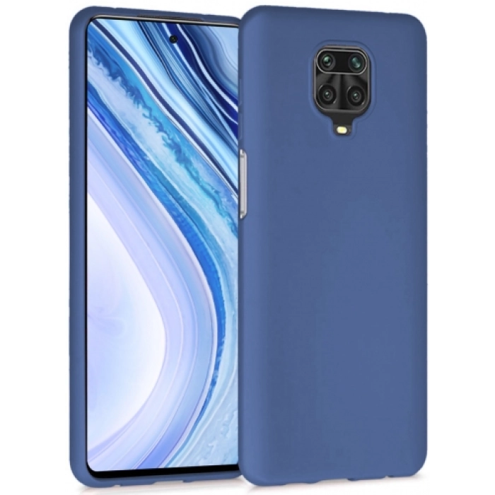 Xiaomi Redmi Note 9s Kılıf İnce Soft Mat Renkli Esnek Silikon Kapak - Lacivert