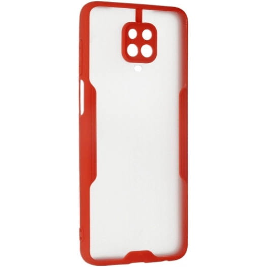 Xiaomi Redmi Note 9s Kılıf Renkli Silikon Kamera Lens Korumalı Şeffaf Parfe Kapak - Kırmızı