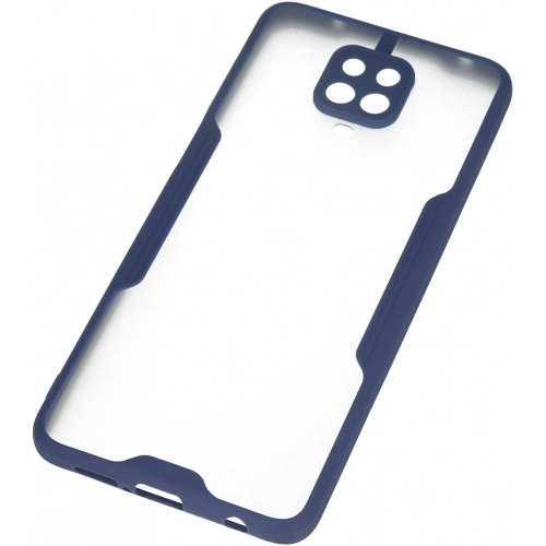 Xiaomi Redmi Note 9s Kılıf Renkli Silikon Kamera Lens Korumalı Şeffaf Parfe Kapak - Lacivert