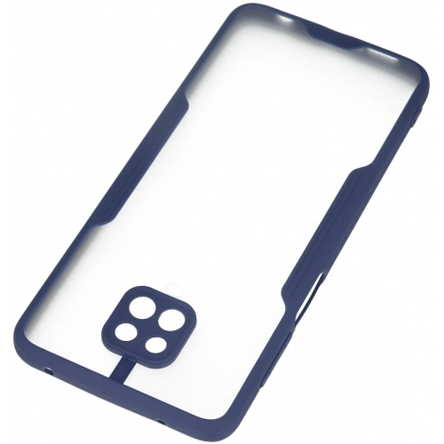 Xiaomi Redmi Note 9s Kılıf Renkli Silikon Kamera Lens Korumalı Şeffaf Parfe Kapak - Lacivert