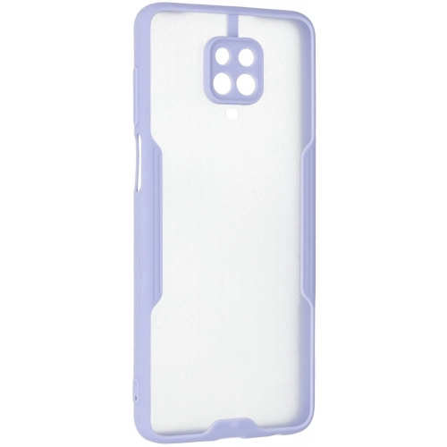 Xiaomi Redmi Note 9s Kılıf Renkli Silikon Kamera Lens Korumalı Şeffaf Parfe Kapak - Lila