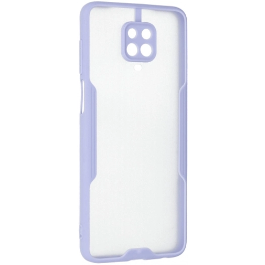 Xiaomi Redmi Note 9s Kılıf Renkli Silikon Kamera Lens Korumalı Şeffaf Parfe Kapak - Lila