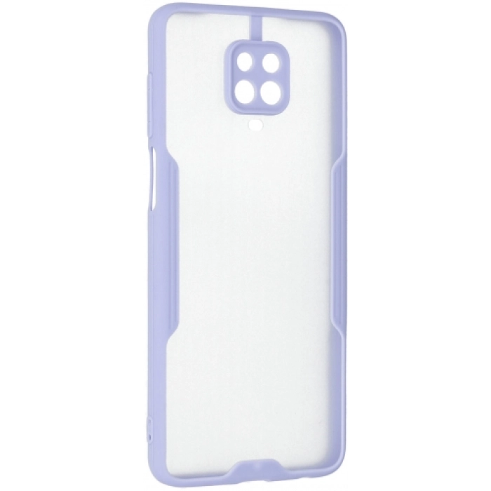Xiaomi Redmi Note 9s Kılıf Renkli Silikon Kamera Lens Korumalı Şeffaf Parfe Kapak - Lila