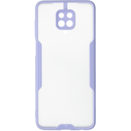 Xiaomi Redmi Note 9s Kılıf Renkli Silikon Kamera Lens Korumalı Şeffaf Parfe Kapak - Lila