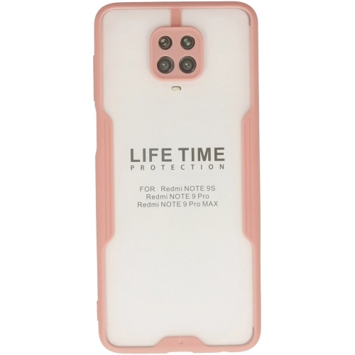 Xiaomi Redmi Note 9s Kılıf Renkli Silikon Kamera Lens Korumalı Şeffaf Parfe Kapak - Pembe
