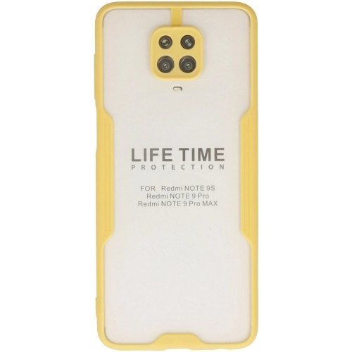 Xiaomi Redmi Note 9s Kılıf Renkli Silikon Kamera Lens Korumalı Şeffaf Parfe Kapak - Sarı