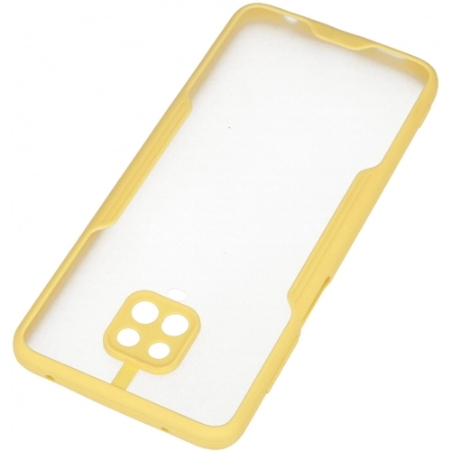 Xiaomi Redmi Note 9s Kılıf Renkli Silikon Kamera Lens Korumalı Şeffaf Parfe Kapak - Sarı