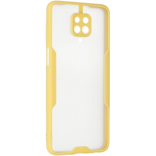 Xiaomi Redmi Note 9s Kılıf Renkli Silikon Kamera Lens Korumalı Şeffaf Parfe Kapak - Sarı