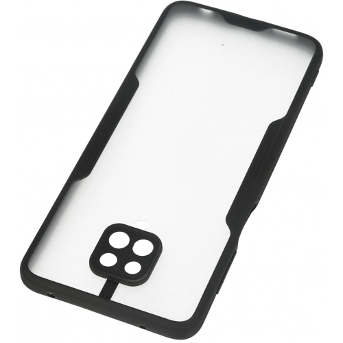 Xiaomi Redmi Note 9s Kılıf Renkli Silikon Kamera Lens Korumalı Şeffaf Parfe Kapak - Siyah