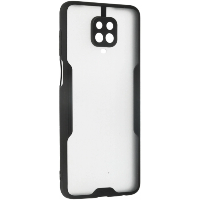 Xiaomi Redmi Note 9s Kılıf Renkli Silikon Kamera Lens Korumalı Şeffaf Parfe Kapak - Siyah